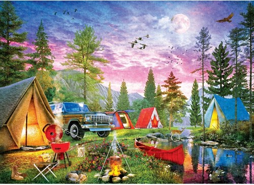 Master Pieces Puzzle Mossy Oak River Camp Twilight 1000 Teile