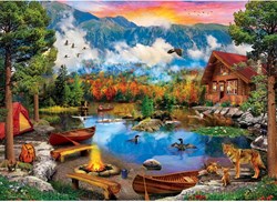 Master Pieces Puzzle Sunset Canoe 1000 Teile Erwachsene