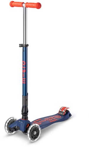Maxi Micro step Deluxe faltbar LED navy Blau/Rot