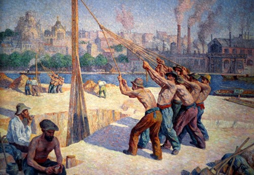 Grafika Maximilien Luce - Les Batteurs de Pieux, 1903 - 1000 Teile