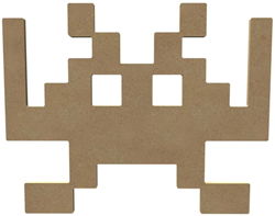 Gomille MDF Bastelfigur Alien mit erhobenen Armen 26 cm Dekoration