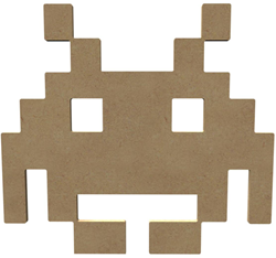 Gomille MDF Bastelfigur Alien mit Armen unten 26 cm Dekoration