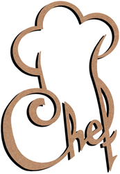 Gomille MDF Figur Chef 58 cm kreatives Bastelspielzeug Dekoration