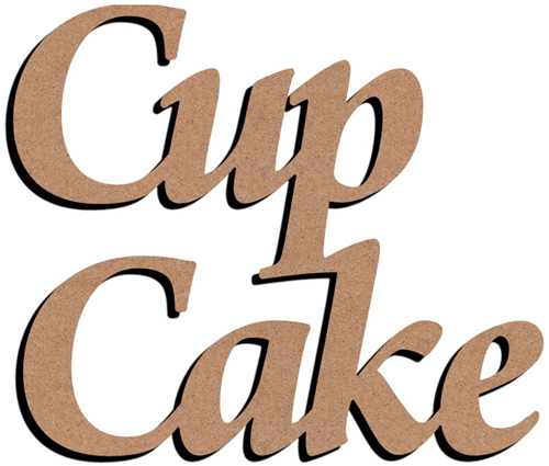 Gomille MDF-Figur Cupcake Basteldeko 58 cm kreatives Spielzeug