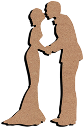 Gomille MDF Bastelfigur Paar 26 cm Dekoration Spielzeug