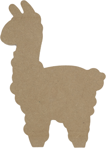 Gomille MDF-Figur Lama Basteldekoration 26 cm kreatives Spielzeug