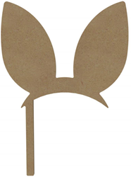 Gomille MDF Bastelfigur Spielzeug Hasenohren 26 cm Dekoration