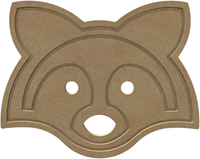 Gomille MDF Fuchs Kopf Basteldekoration 26 cm mehrfarbig