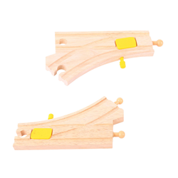 BigJigs Holz Eisenbahn mechanische Weichen - Erweiterungsset