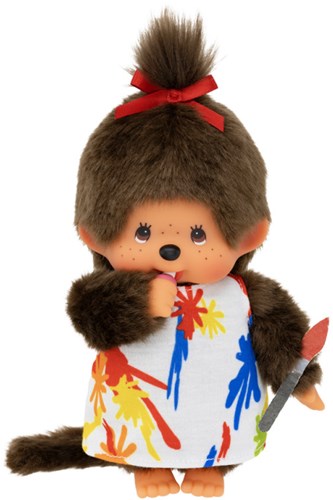 Monchhichi Puppe Künstlerin Mädchen 20cm - kreatives Spielzeug Geschenk-3