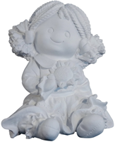 Ismare Keramik Mädchen mit Blume