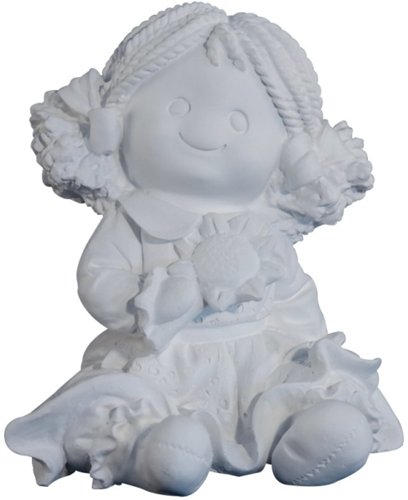 Ismare Keramik Mädchen mit Blume