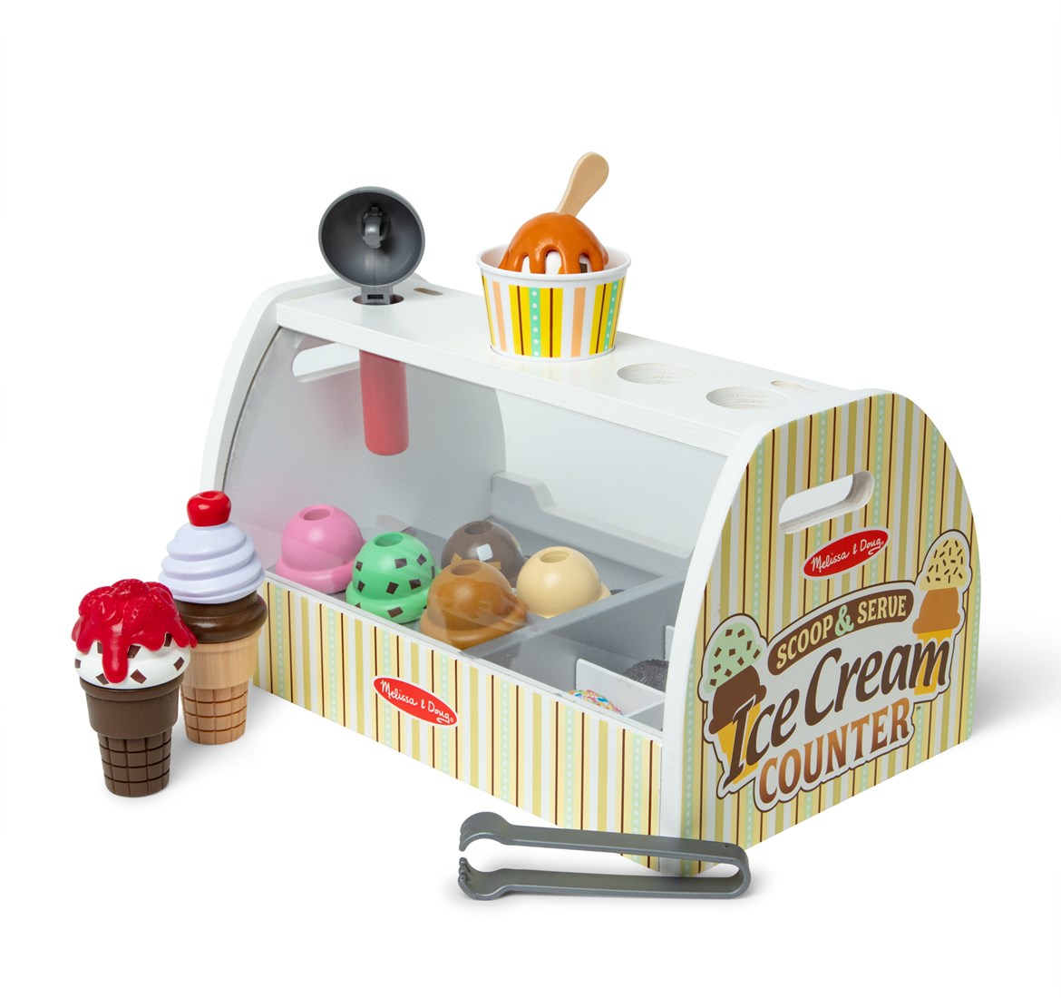 Spin Master Holz-Eisdiele Spielset mit Zubehör und Eiskelle Planet Happy DE