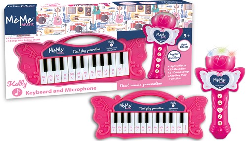 MeMe MeMe Keyboard mit 22 Tasten und Mikrofon Kelly