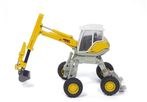 Siku Menzi Muck Bagger 1:50 gelb Metall Kunststoff verstellbar-2