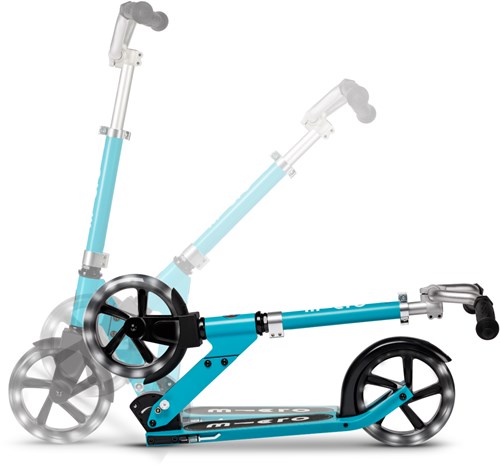 Micro Kinderroller Cruiser LED aqua - 2-Rad Klapp-Scooter mit LED Rädern-2