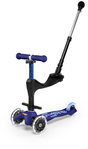 Micro Mini Micro scooter 3in1 Deluxe Push LED Blue-3
