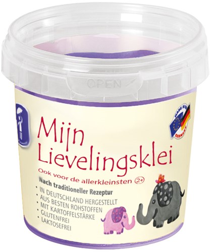 Feuchtmann Knete lila 150g - lufttrocknende Modelliermasse für Kinder