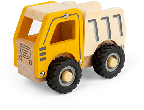 BigJigs Holz-Kippwagen Spielzeugauto gelb FSC Holz