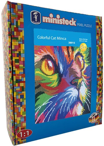 Ministeck Mosaik bunte Katze Minka - XXL Box 8600 Teile