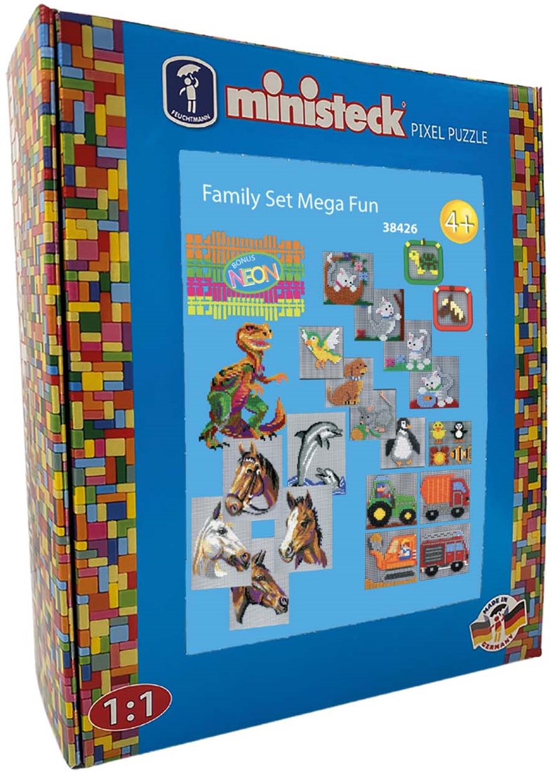 Feuchtmann Ministeck Family Fun Box – 1800 Pezzi Colorati E Piastre – Gioco Creativo Per Bambini 4+ - 4