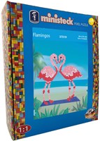 Ministeck Mosaik Flamingos - XL Box - 800 Teile - kreatives Spielzeug