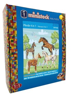 Ministeck Mosaik Pferde XL Box - 1500 Teile kreatives Spielzeug