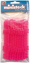 Ministeck Spielzeug - Neonrosa Farbstreifen 9 Stück Polybag kreativ