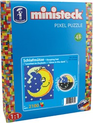 Ministeck Pixel Puzzel Glow in the Dark Schlafmütze XL - 2100 Teile