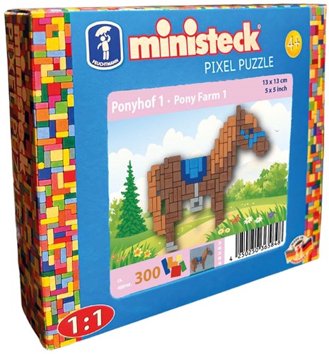 Ministeck Mosaik Ponyhof - Ponyfarm 1 - kleine Box - 300 Teile