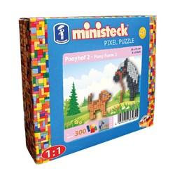 Ministeck Pony Mosaik Set - Ponyfarm 2 - kleine Box - 300 Teile