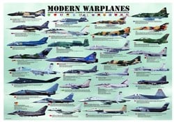 Eurographics puzzle Moderne Flugzeuge - 1000 Teile