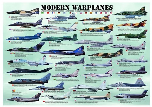 Eurographics puzzle Moderne Flugzeuge - 1000 Teile