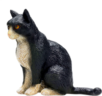 Mojo Pets Spielzeug Katze sitzend Schwarz Weiß - 387371-3