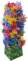 Giobas Windräder Spielzeug Kunststoff bunt 50cm - Windrad Set