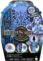Mattel Monster High Puppe Abbey Bominable mit Überraschungen und Schrank