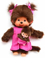 Monchhichi Kuscheltier Puppe Mother Care rosa Mädchen 20 cm Baby-2