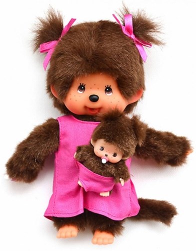 Monchhichi Kuscheltier Puppe Mother Care rosa Mädchen 20 cm Baby-2