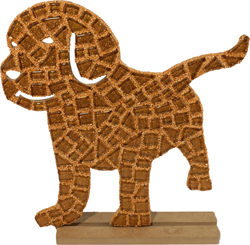 Colourful Mosaics Mosaikpaket Hund Braun 27 cm Bastelset