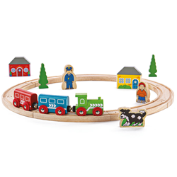 BigJigs Holz Eisenbahn Starterset - erstes Zugset für Kinder