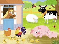 Nathan Puzzle Bauernhof Tiere - 30 Teile Kinderpuzzle aus Karton