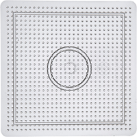 Nabbi Steckplatte Bügelperlen groß quadratisch 14,5x14,5 cm transparent