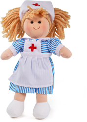 Bigjigs Krankenschwester Nancy Puppe klein