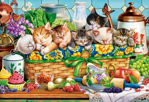 Castorland Puzzle Katzen - 1000 Teile - buntes Spielzeug