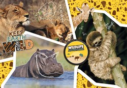 Clementoni Puzzle Wildlife Adventure-Supercolor Tiere 104 Teile Kinder