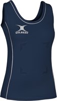 Gilbert Netball Tanktop Elite Hook and Loop Damen navy weiß Sport