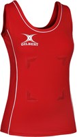 Gilbert Netball Elite Sport Tanktop Damen rot weiß Polyester