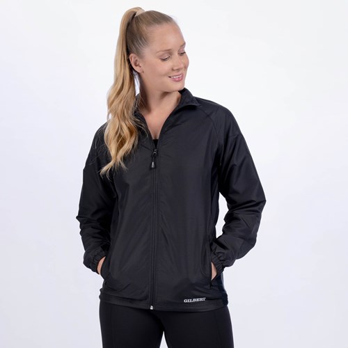 Gilbert Sportjack Netball Blaze Track Top schwarz Damen Größe 8