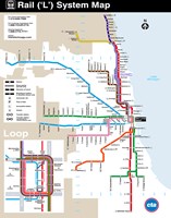 New York Puzzle Company Chicago Transit Map Mini - 100 Teile