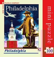 New York Puzzle Company Philadelphia Mini Puzzle - 100 Teile - Lernspielzeug-2